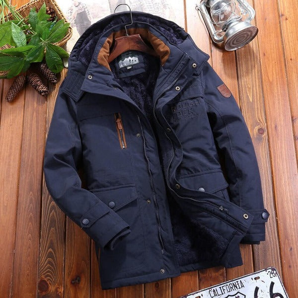 Drune | Jacke - Oversized Fit - Fleecegefüttert - Mit Kapuze - Gesteppten Schultern - Mehrfachtaschen