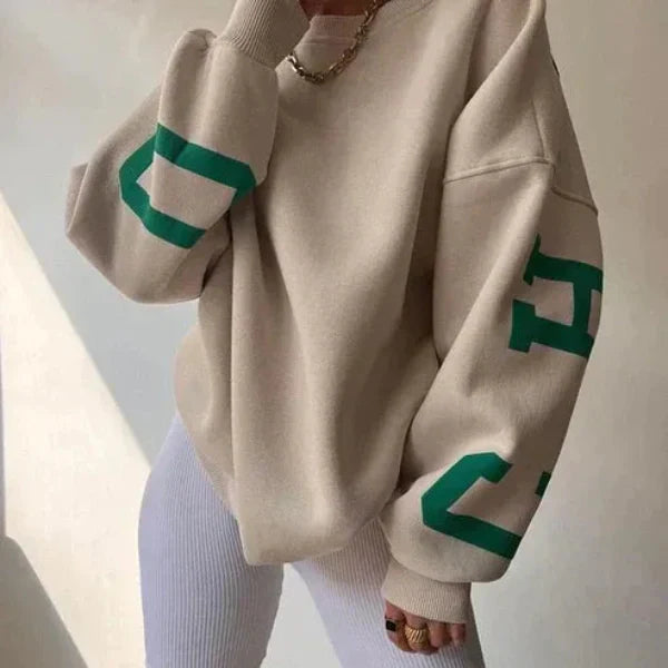Drune | Sweatshirt - Oversized Fit - Baumwollmischung - Gefallene Schultern - Seitenprint