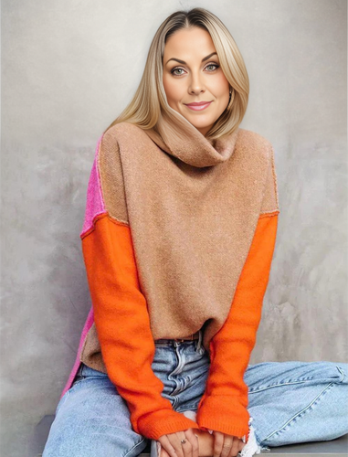 Drune | Eindrucksvolles Color Block Strickpullover
