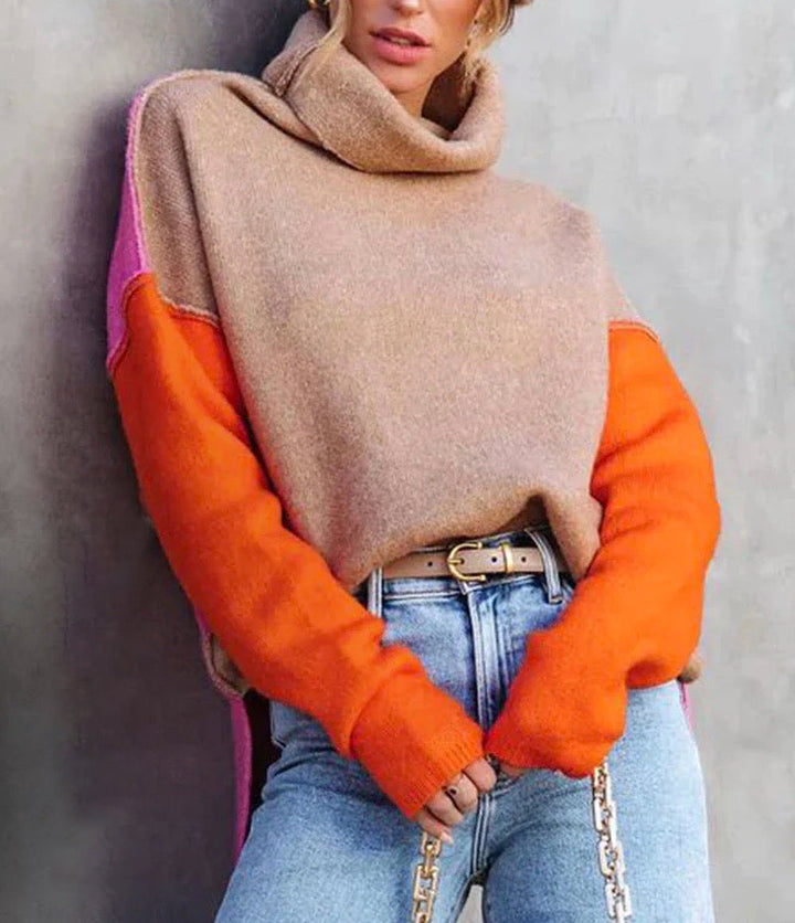 Drune | Eindrucksvolles Color Block Strickpullover