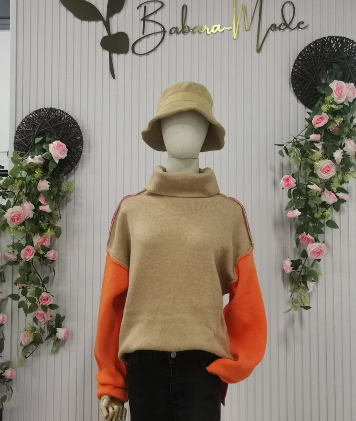 Drune | Eindrucksvolles Color Block Strickpullover