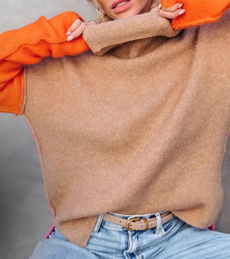 Drune | Eindrucksvolles Color Block Strickpullover