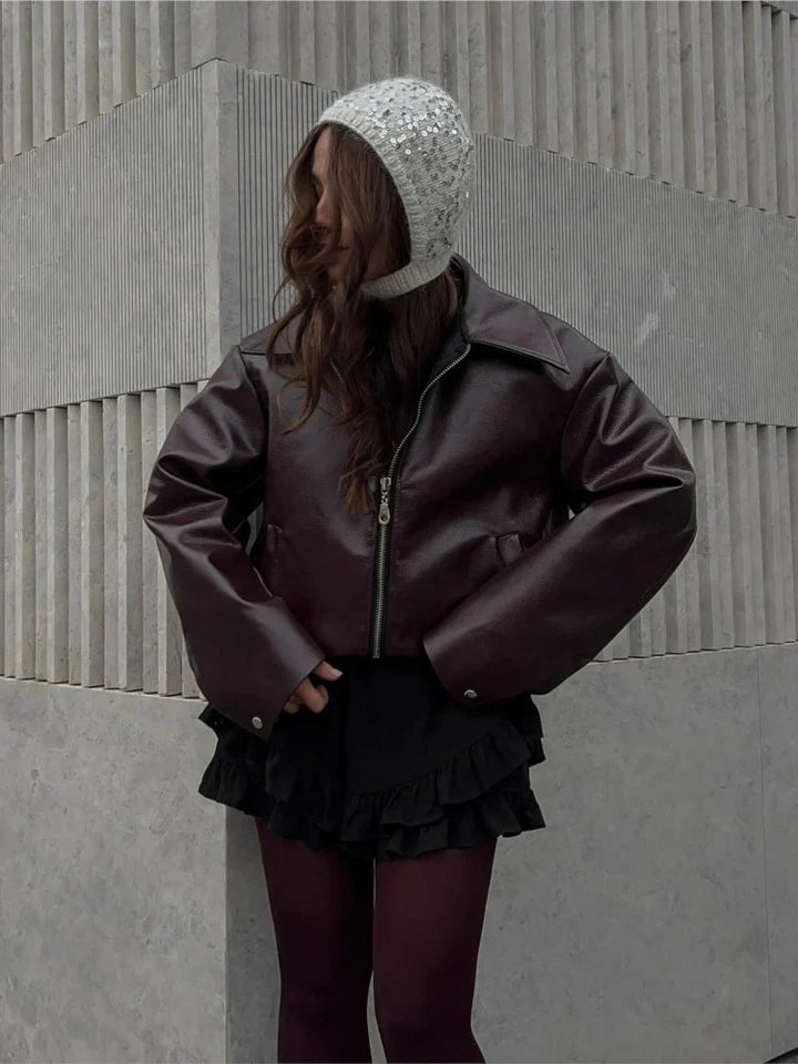 Drune | Ärmeln Burgunderjacke