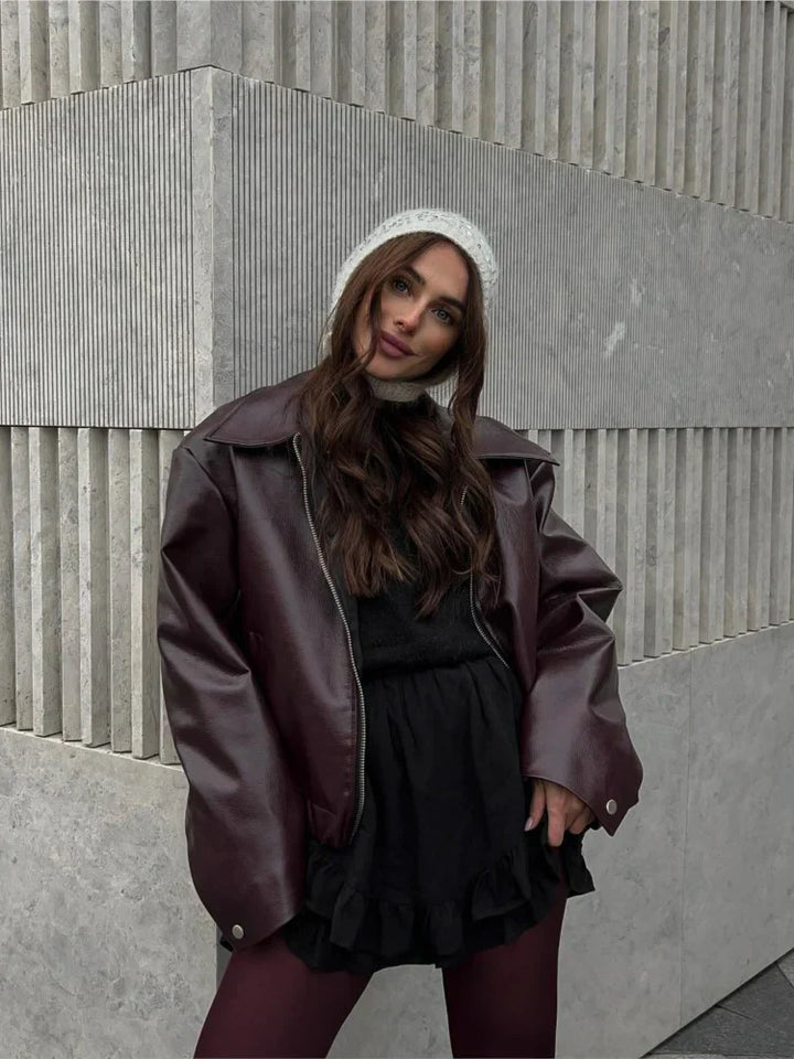 Drune | Ärmeln Burgunderjacke