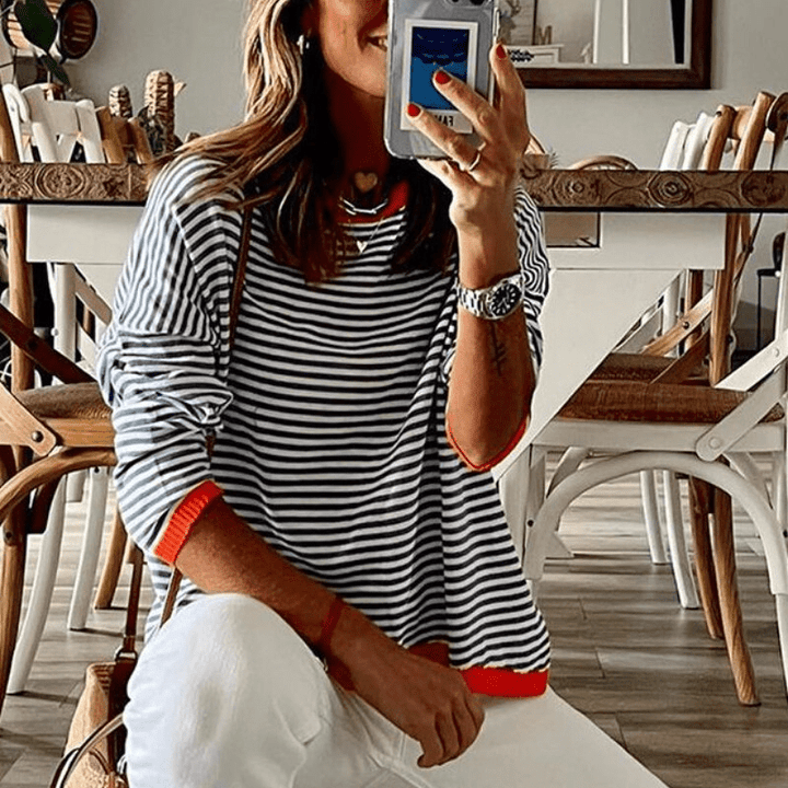Drune | Weicher gestreifter Pullover