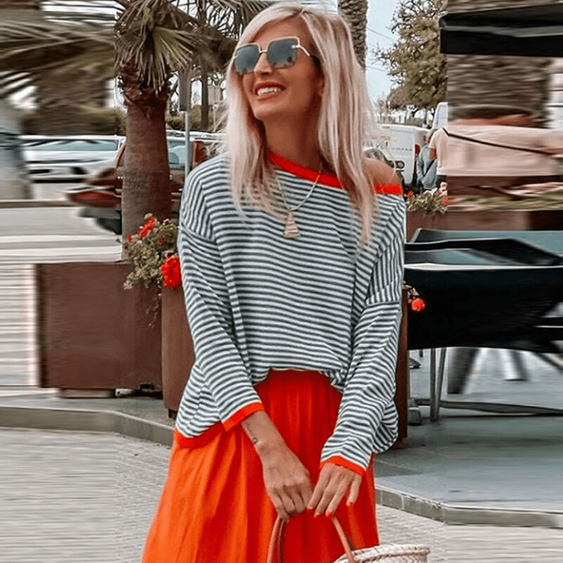 Drune | Weicher gestreifter Pullover