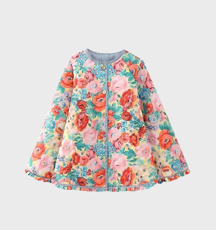 Drune | Damenjacke mit floralem Muster und Frontöffnung