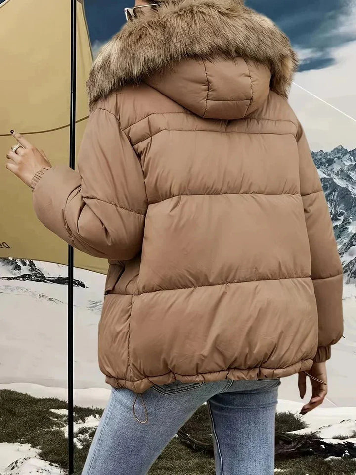 Drune | Kunstpelz Kapuzen-Puffermantel - Warm isoliertes Design - Wintersichere Oberbekleidung