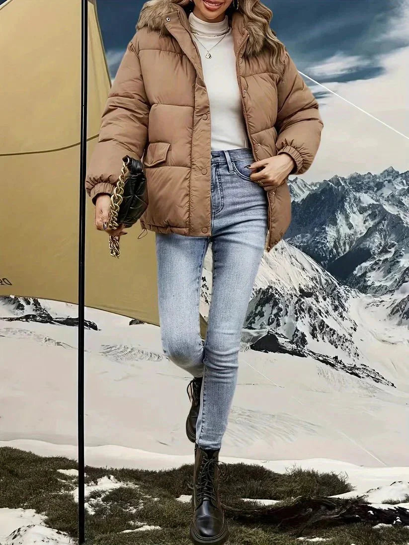 Drune | Kunstpelz Kapuzen-Puffermantel - Warm isoliertes Design - Wintersichere Oberbekleidung