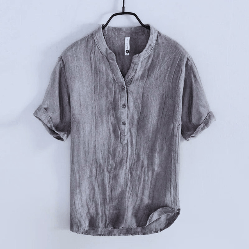 Drune | Shirt Herren Japanische Leinen Shirt Hemd Herren Mit Kurzarm