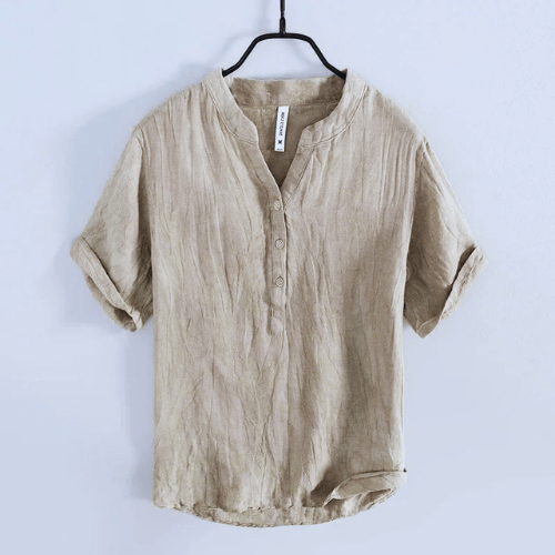 Drune | Shirt Herren Japanische Leinen Shirt Hemd Herren Mit Kurzarm