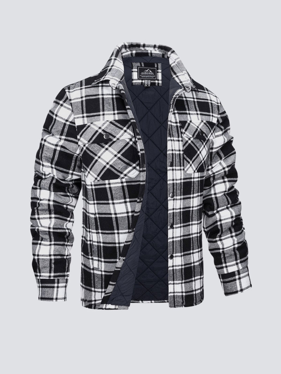 Drune | Lässige Langärmelig Gestreift Jacke mit Knöpfen