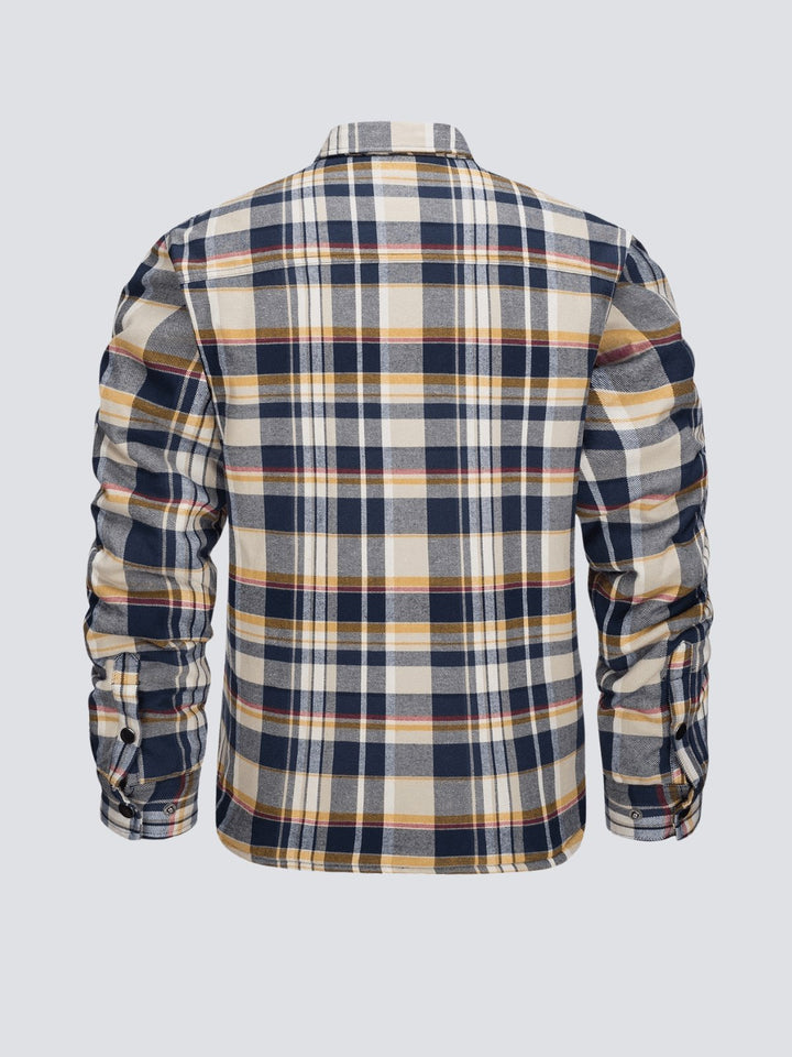 Drune | Lässige Langärmelig Gestreift Jacke mit Knöpfen