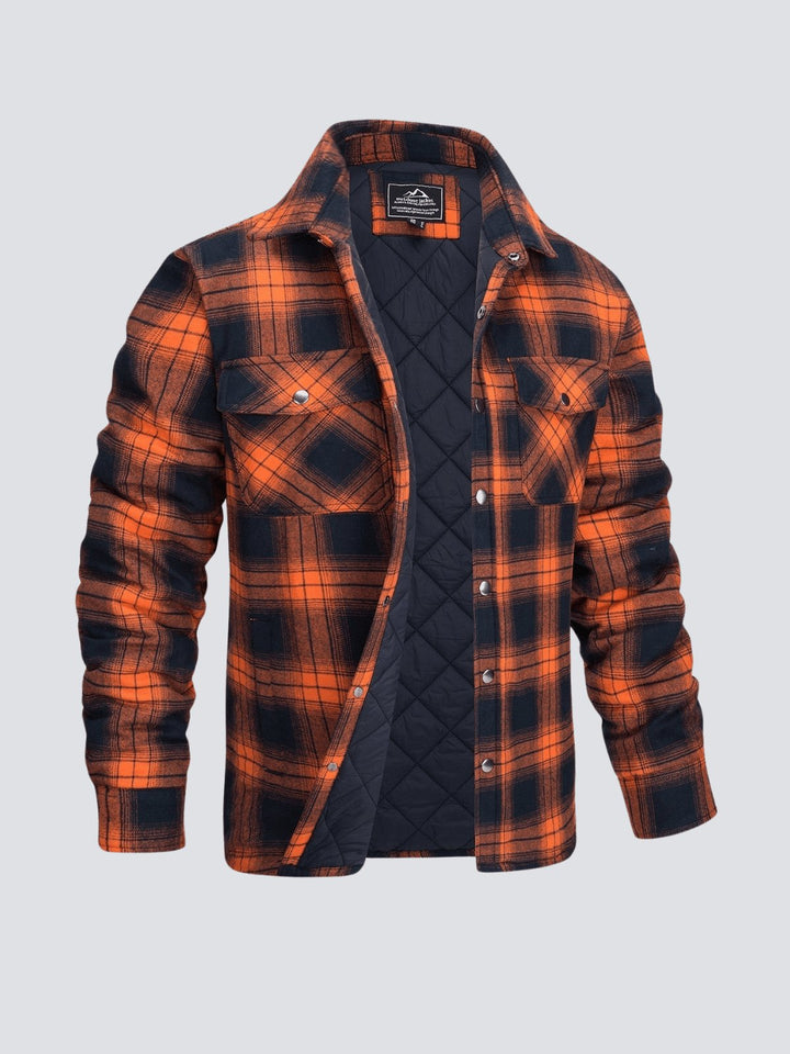 Drune | Lässige Langärmelig Gestreift Jacke mit Knöpfen