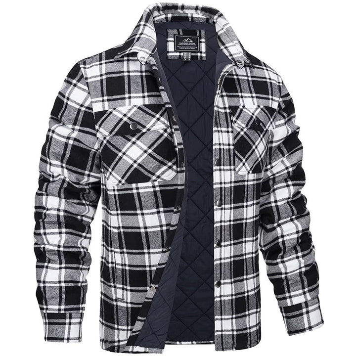 Drune | Herren Holzfällerjacke im karierten Design