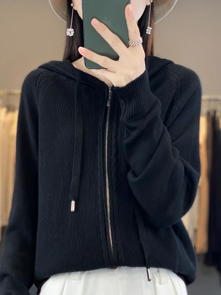 Drune | Luxuriöser Kapuzen-Cardigan