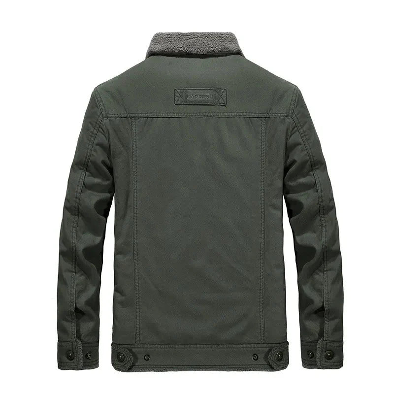 Drune | Herren Winterjacke mit Umlegekragen und Knöpfen