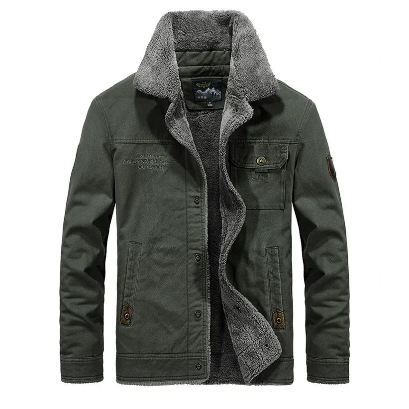 Drune | Herren Winterjacke mit Umlegekragen und Knöpfen