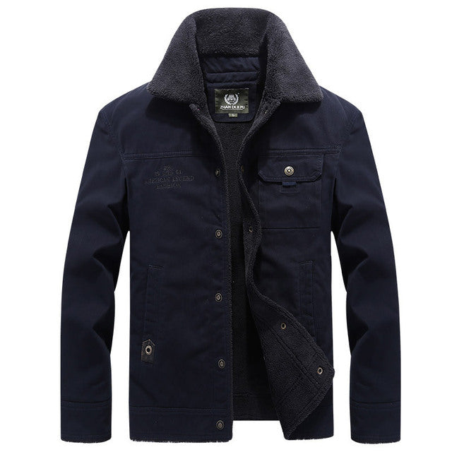 Drune | Herren Winterjacke mit Umlegekragen und Knöpfen