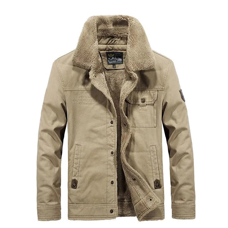 Drune | Herren Winterjacke mit Umlegekragen und Knöpfen