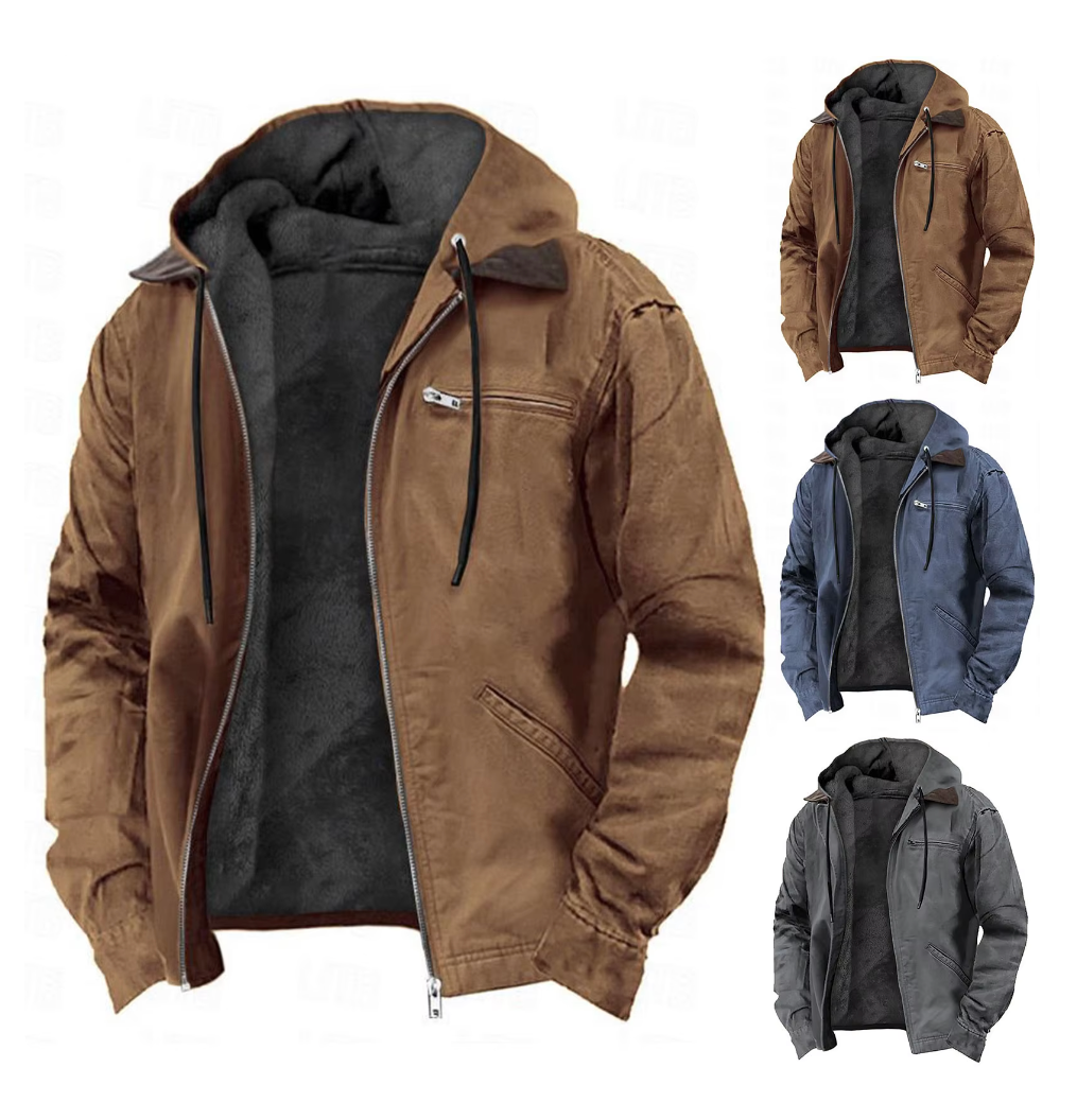 Drune | Herren Kapuzen-Reißverschlussjacke