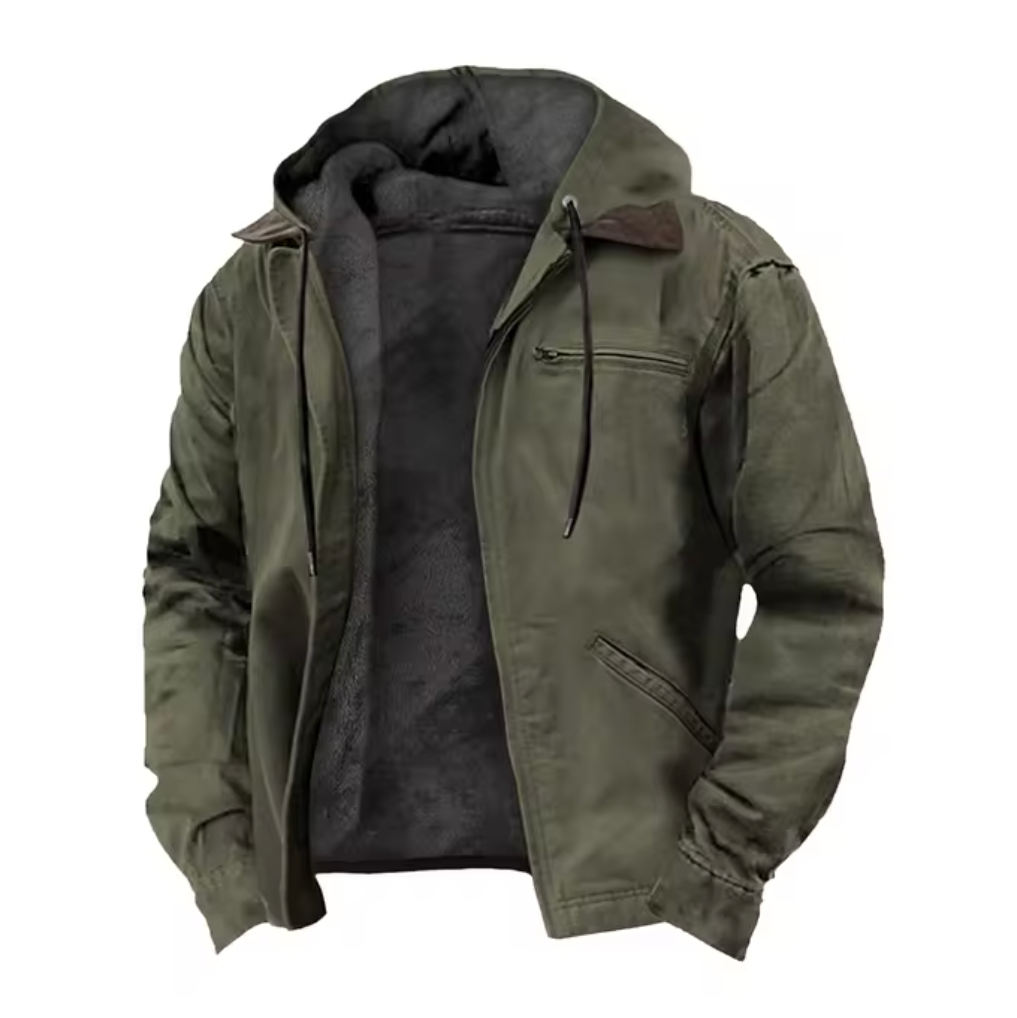 Drune | Herren Kapuzen-Reißverschlussjacke