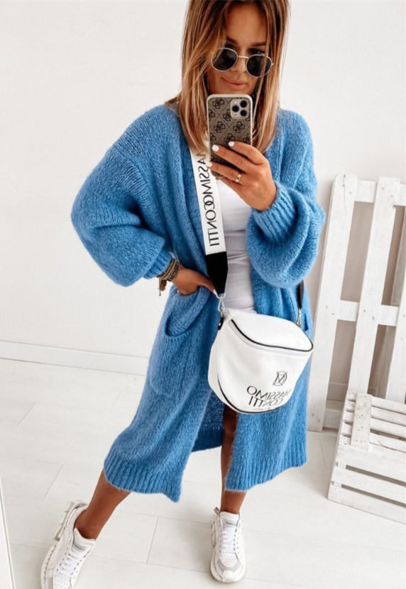 Drune | Langes Strickkleid mit Taschen