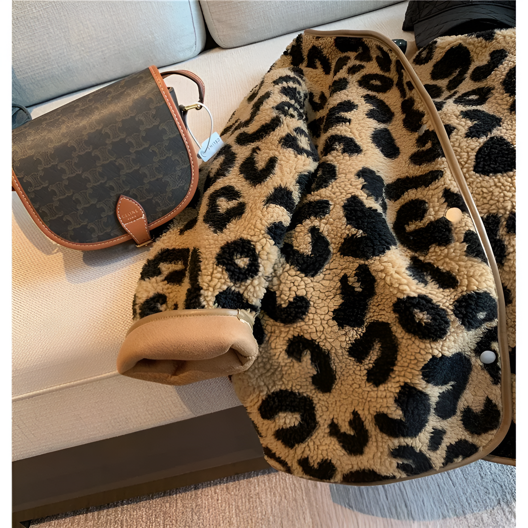 Drune | Gemütlicher & Schicker Leopardenmuster Mantel