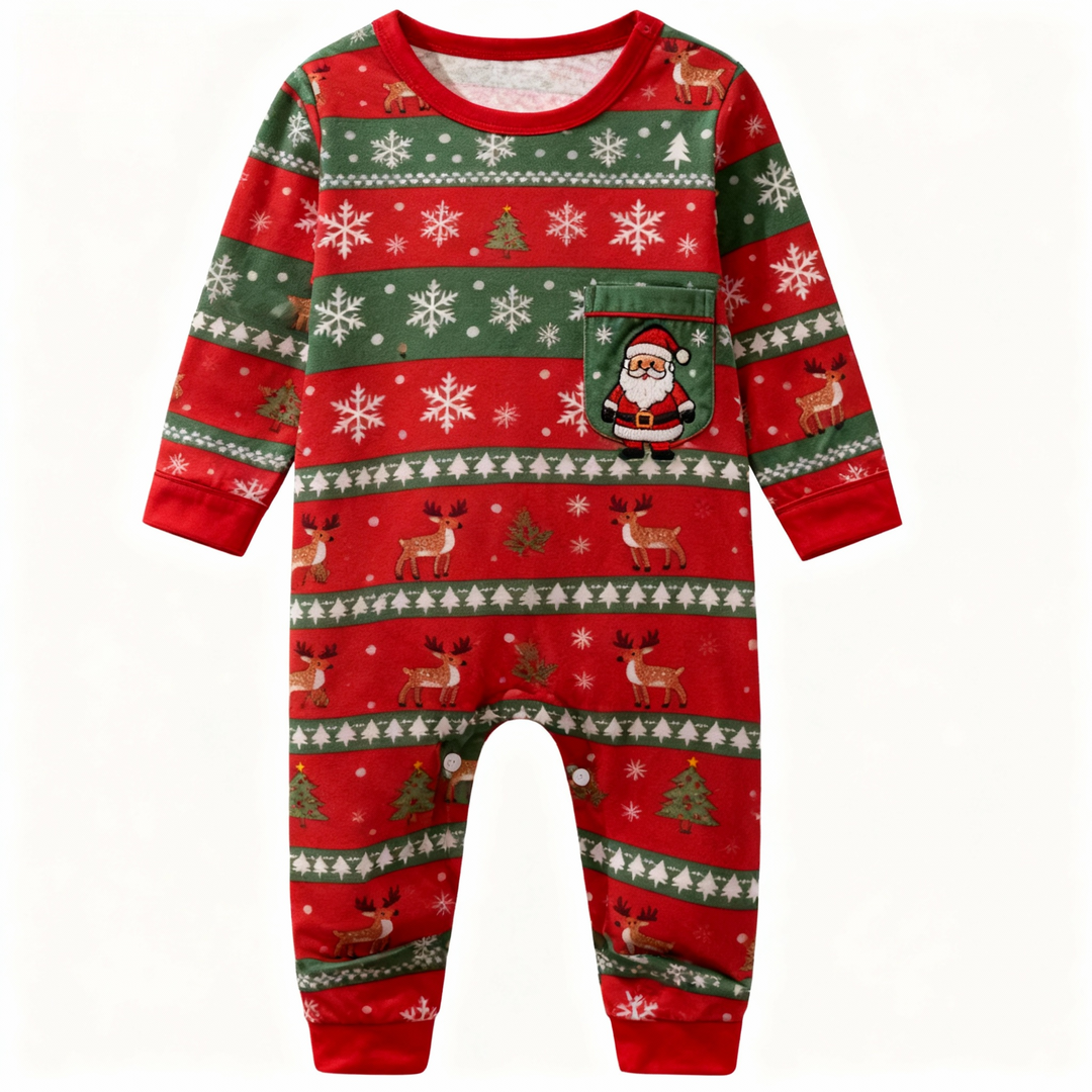 Drune | Urlaub Familie Button-down Weihnachten Pyjama Set