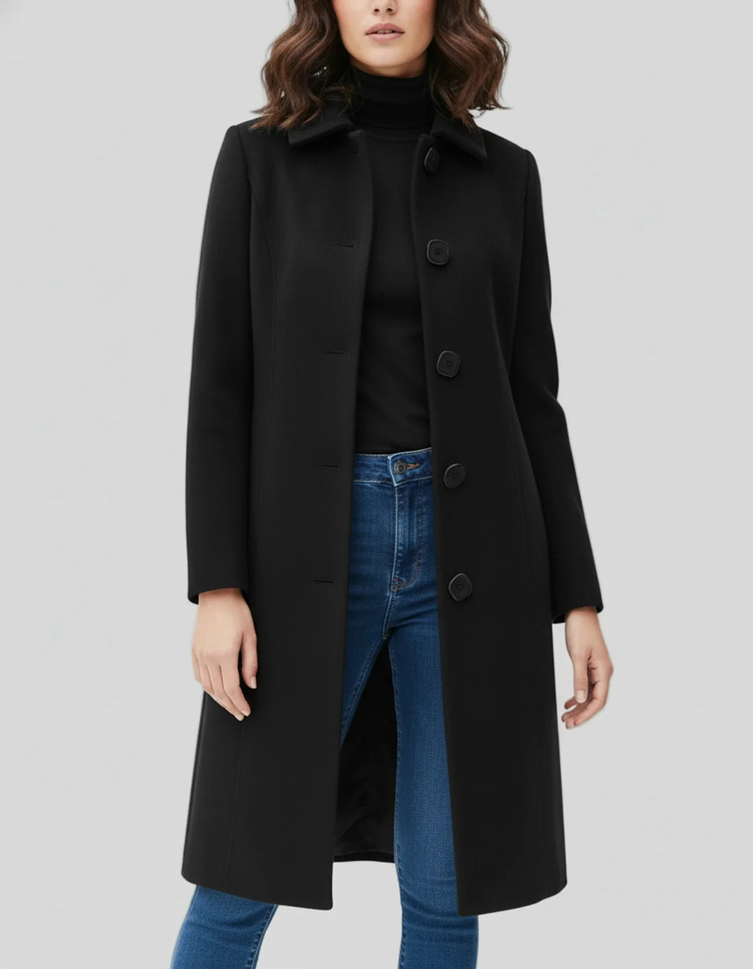 Drune | Damen Einfacher Winter-Trenchcoat