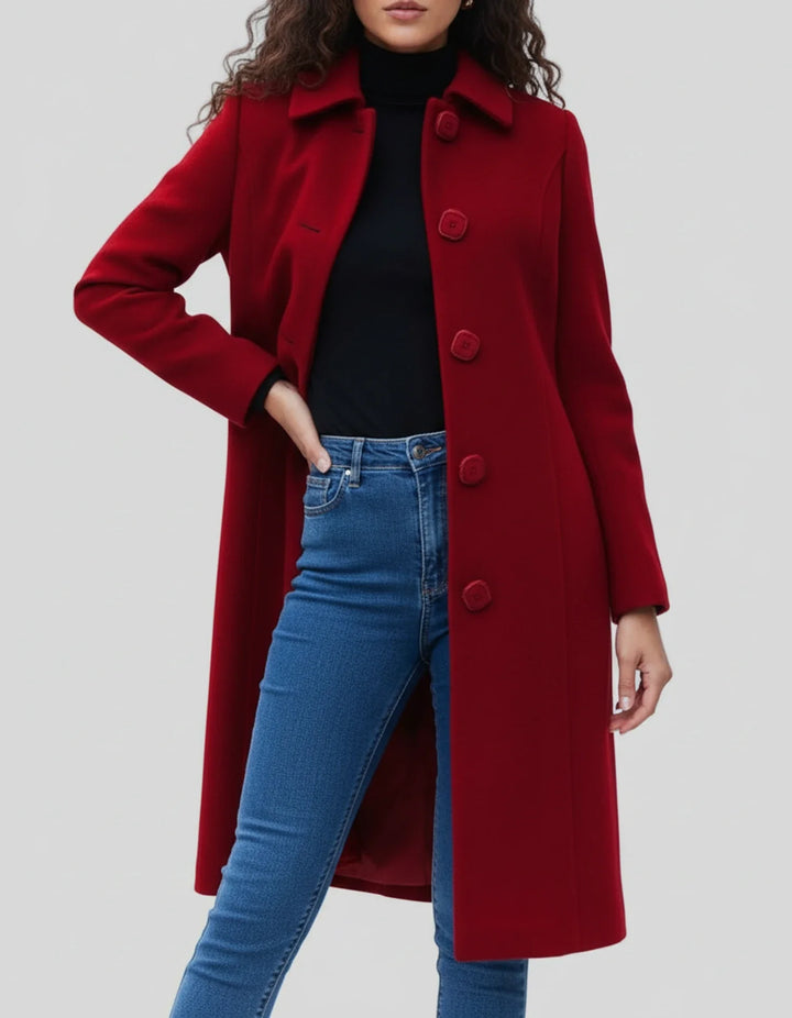 Drune | Damen Einfacher Winter-Trenchcoat