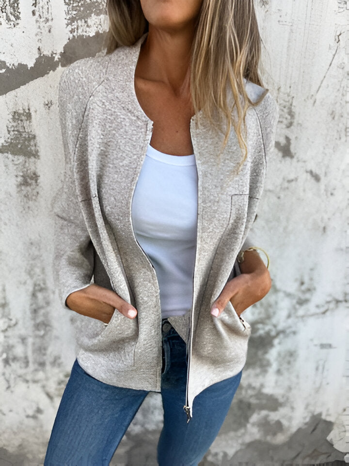 Drune | Damen Zip Jacke Mit Taschen