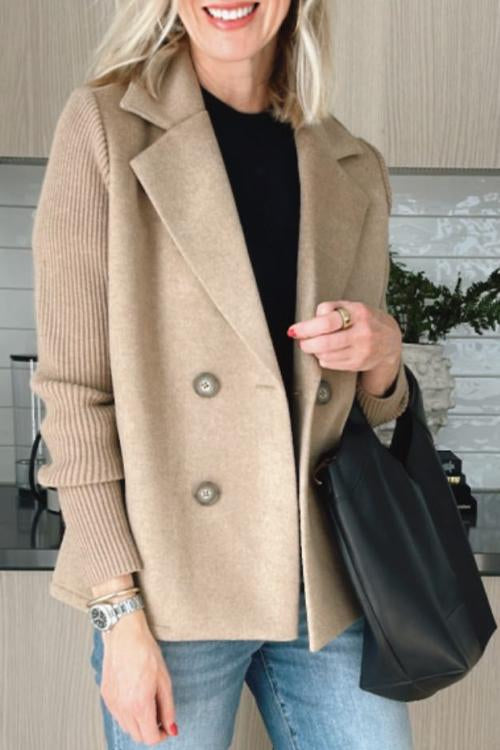 Drune |Eleganter Blazer mit Kontrastärmeln