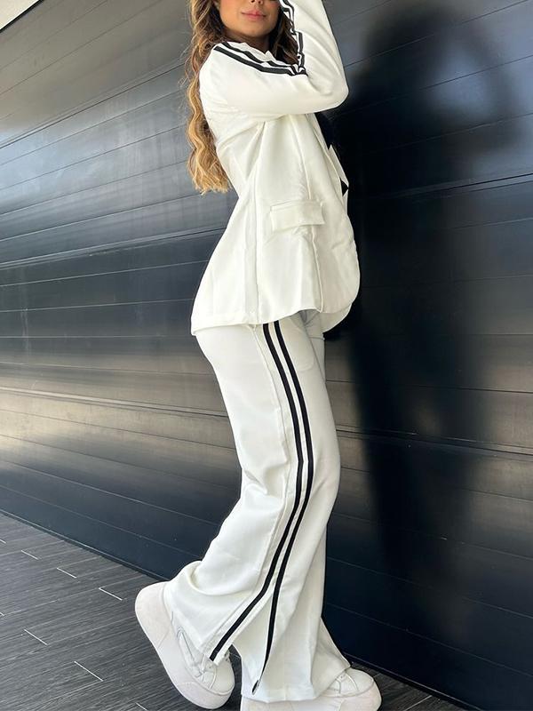 Drune | Sportliches Co Ord Satz mit Blazer und Weitem Hosen