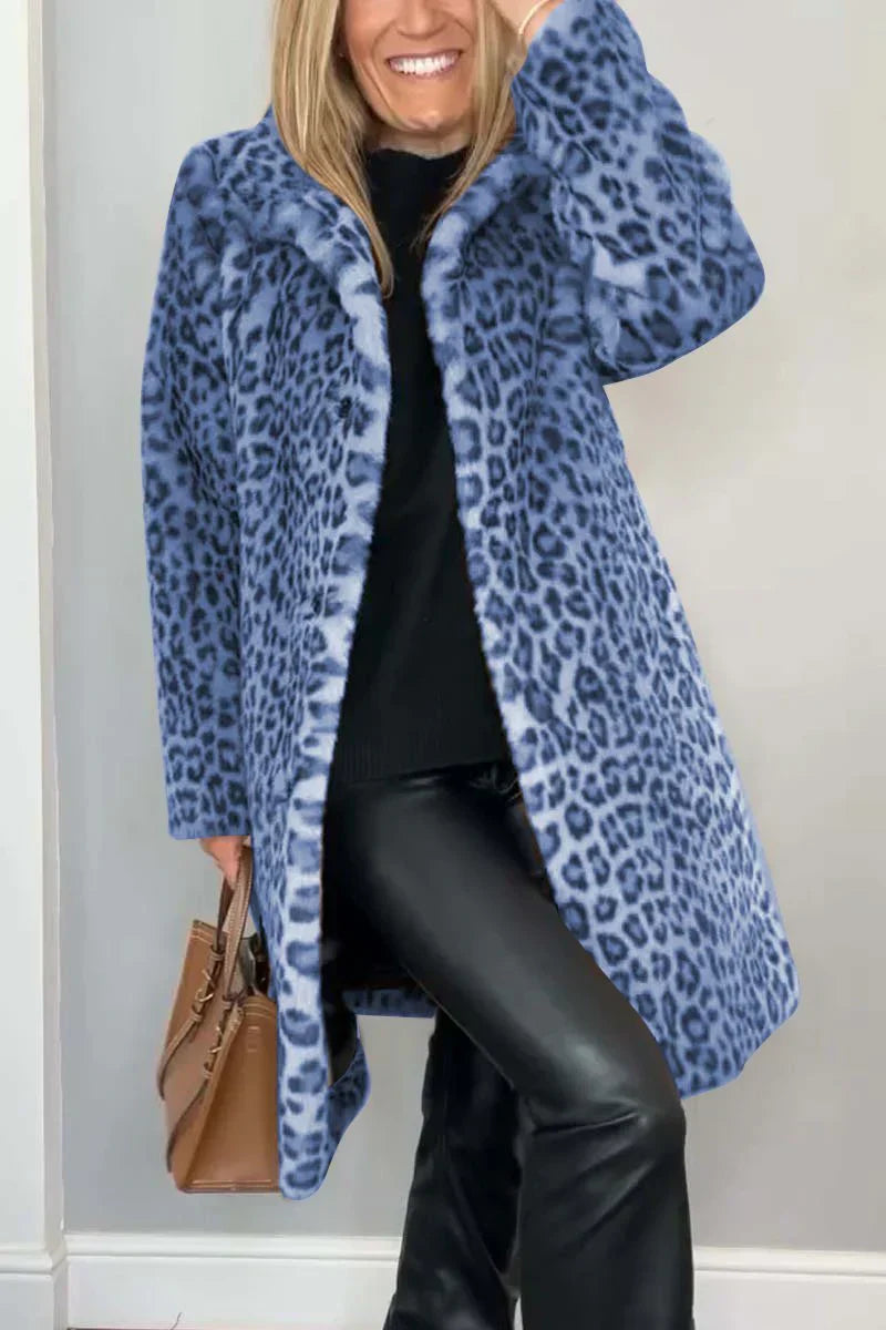 Drune | Damen - Wintermantel mit Animal - Print