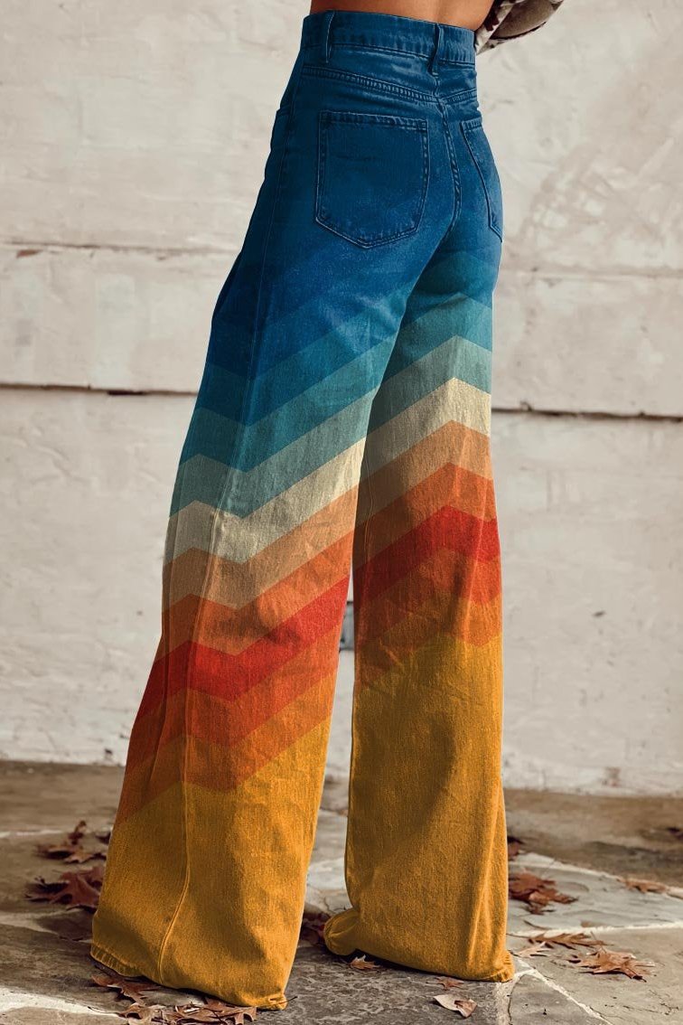 Drune | Trendige Retro-Stil Schlaghose für Frauen
