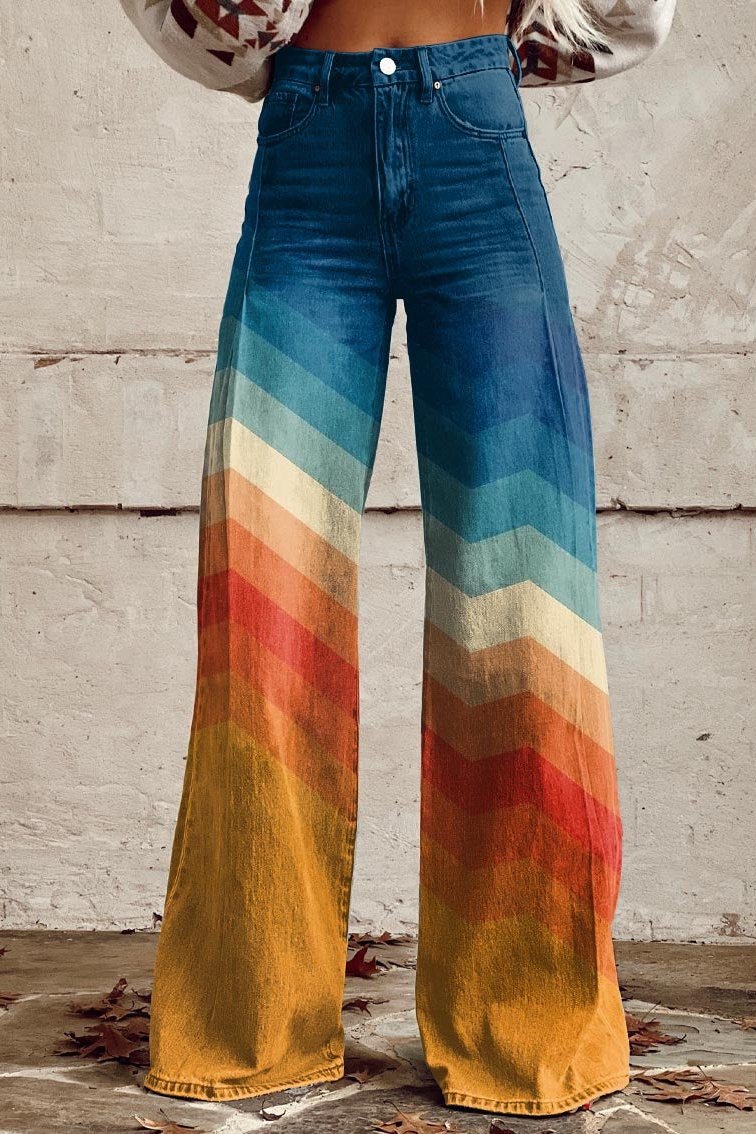 Drune | Trendige Retro-Stil Schlaghose für Frauen