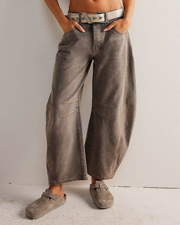 Drune | Boyfriend-Jeans mit Vintage-Waschung und Kontrastnähten - Relaxed Fit Damenjeans