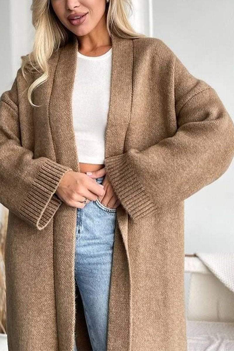Drune | Lange Strickcardigan Weich und Warm Zeitloses Design
