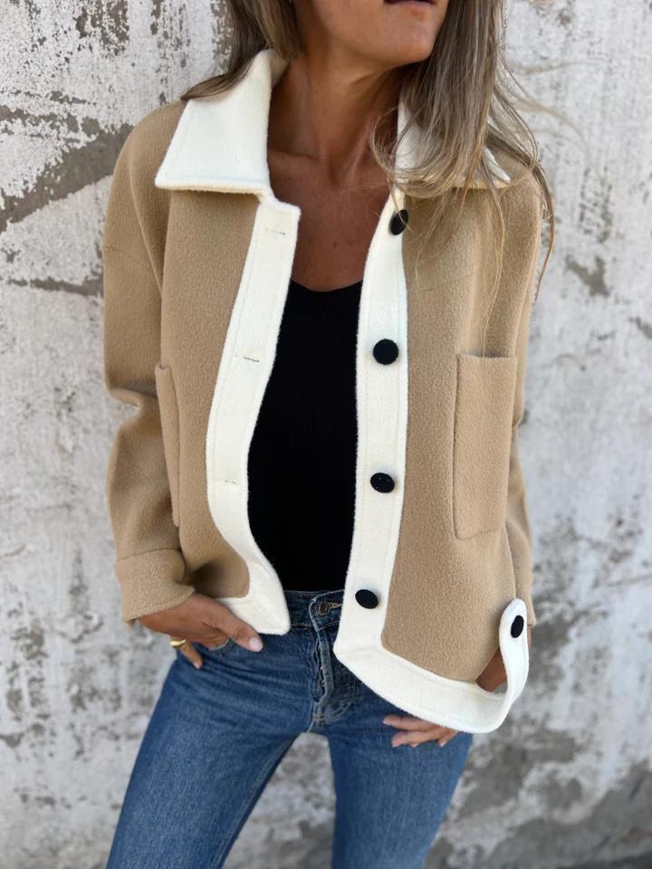 Drune | Kurze Jacke mit Kontrastkanten Moderner Schnitt Zeitloses Design