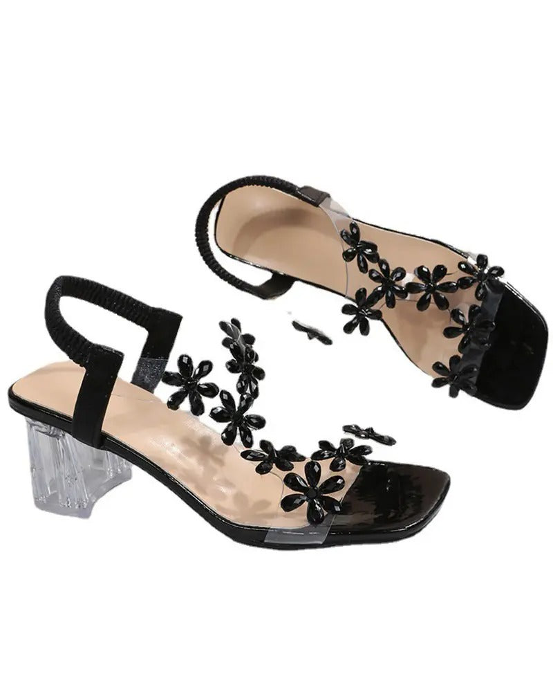 Drune | Sandalen Mit Riemen Und Strass Hohe Absätze