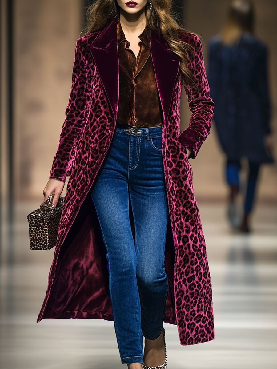 Drune | leopardprint jack - trendy ankola rot damen lapejas