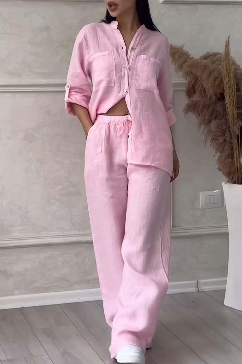 Drune | Zweiteiliges Set mit Hosen aus Baumwolle und Leinen