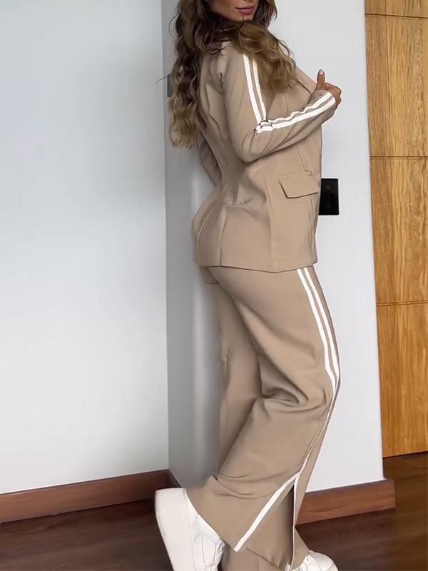 Drune | Sportliches Co Ord Satz mit Blazer und Weitem Hosen