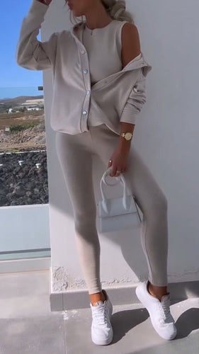 Drune | Elegante Weste mit Sweatshirt mit Kapuze Set