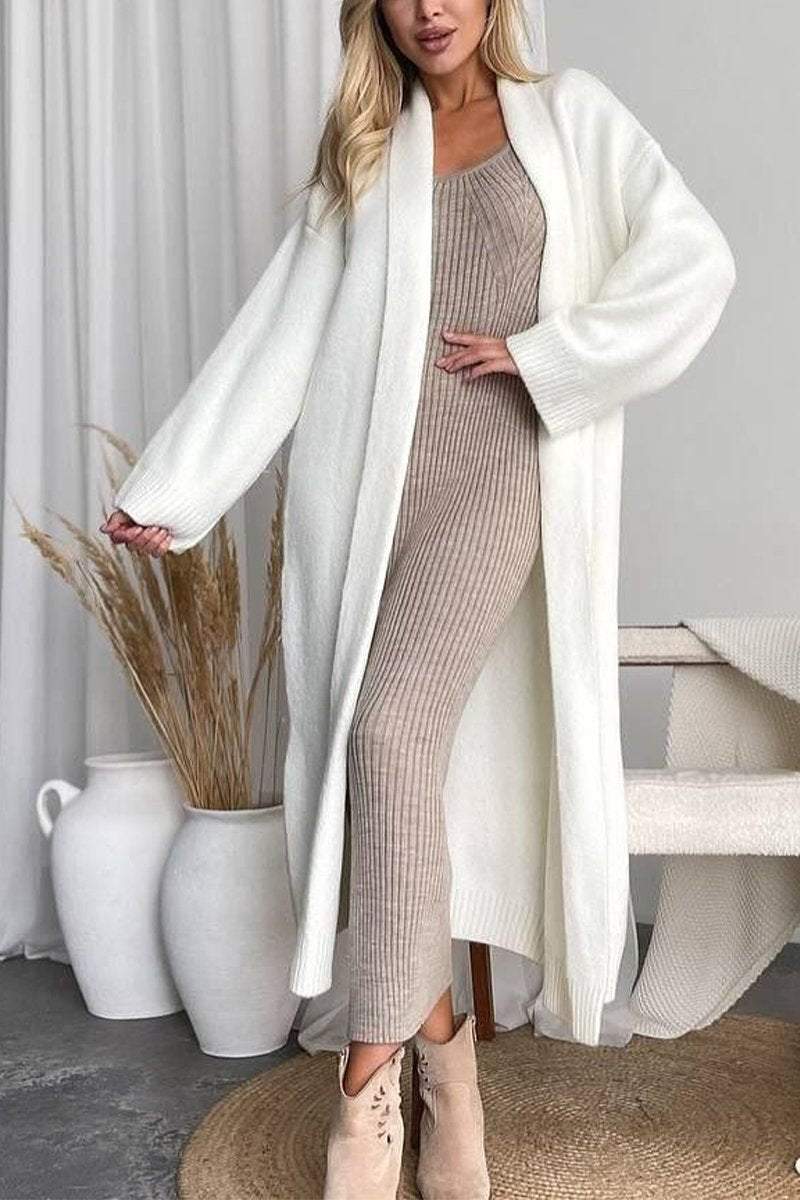 Drune | Lange Strickcardigan Weich und Warm Zeitloses Design