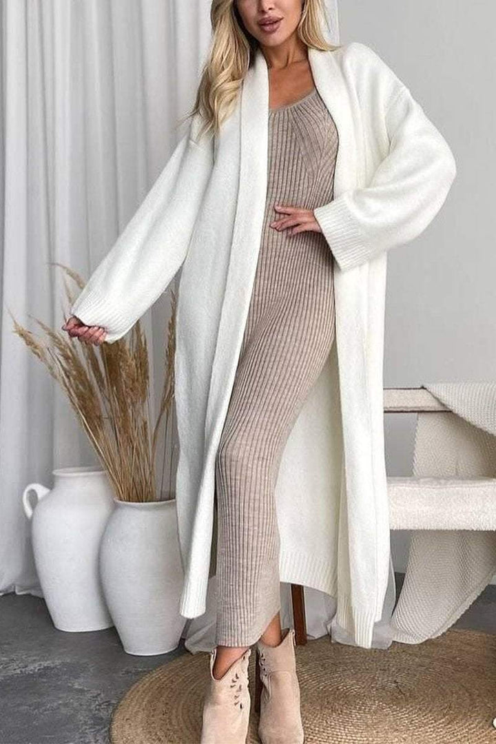 Drune | Lange Strickcardigan Weich und Warm Zeitloses Design