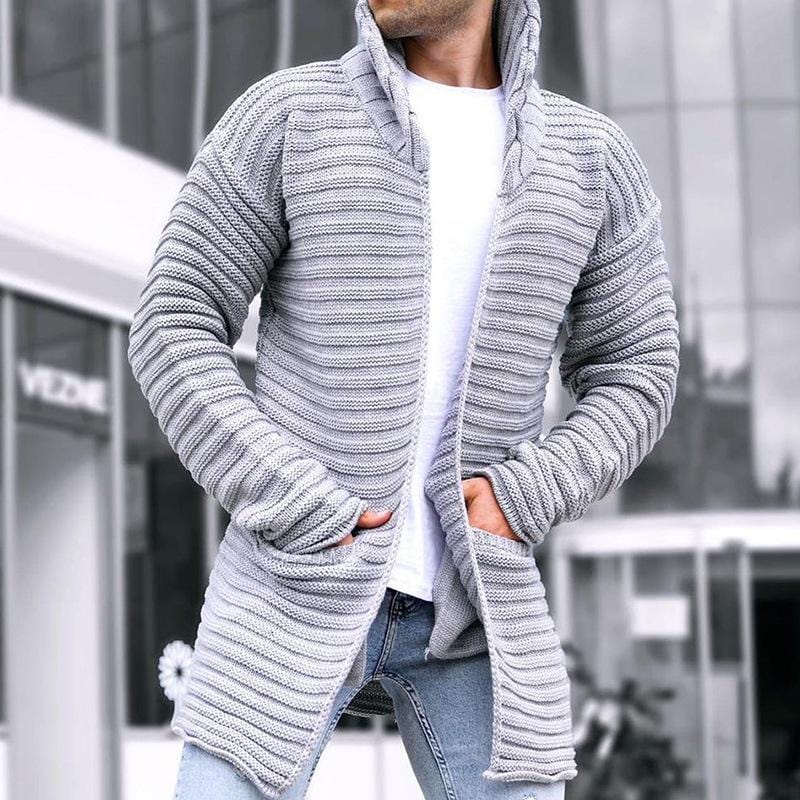 Drune | Strickjacke mit Stehkragen