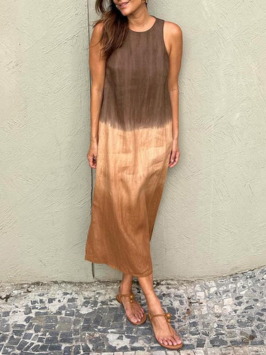 Drune | Bequemes langes Kleid in Batik-Optik