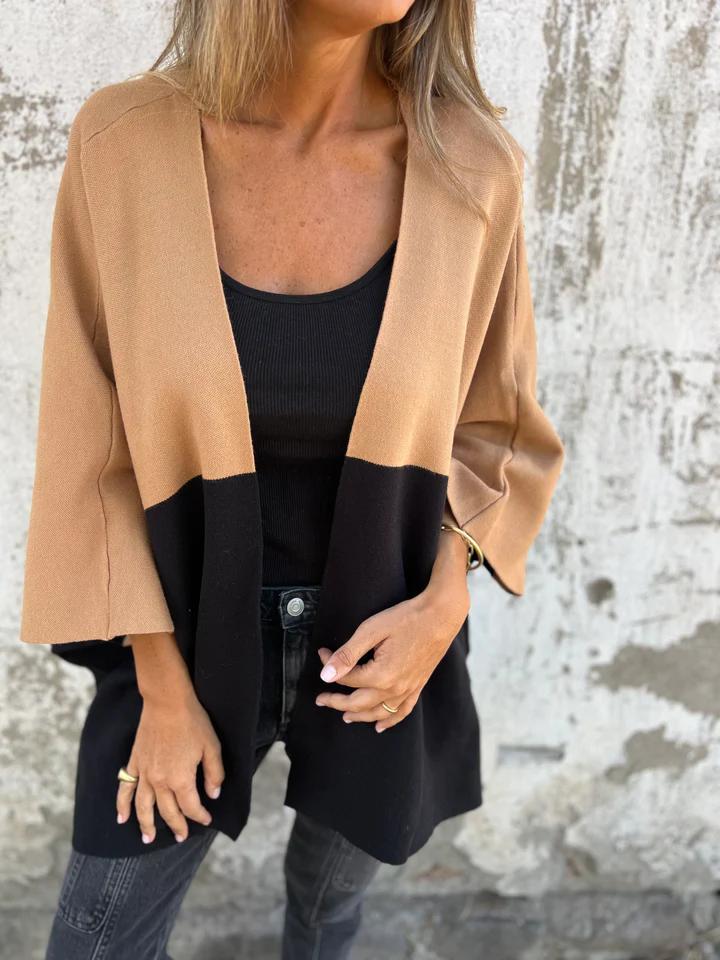 Drune | Farbenblock Cardigan Stilvoll und Bequem Modernes Design